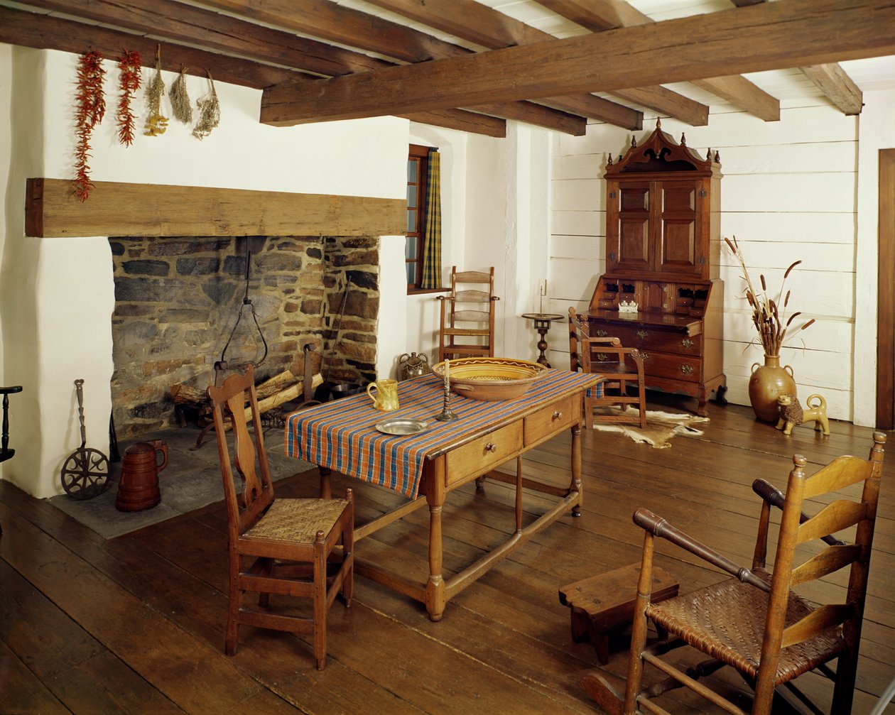 Piedmont Zimmer, Guildford County, North Carolina, um 1766 von American School