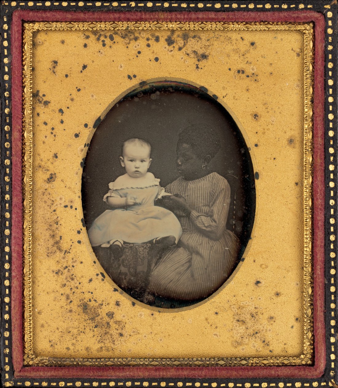 Porträt eines Kindes und einer jungen Frau von American 19th Century