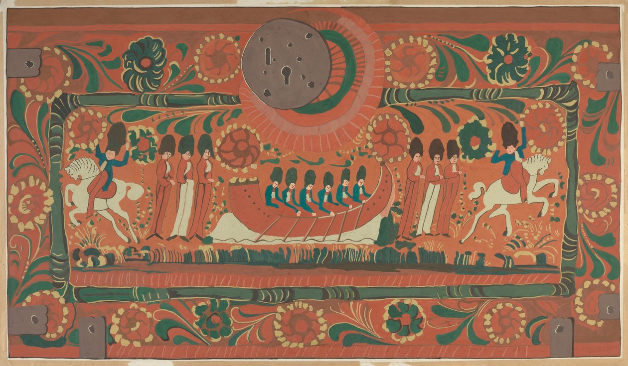 Bemalte Truhe von American 20th Century