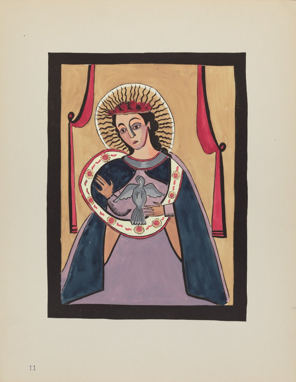 Tafel 11: Verkündigung: Aus dem Portfolio "Spanische Kolonialdesigns von New Mexico" von American 20th Century