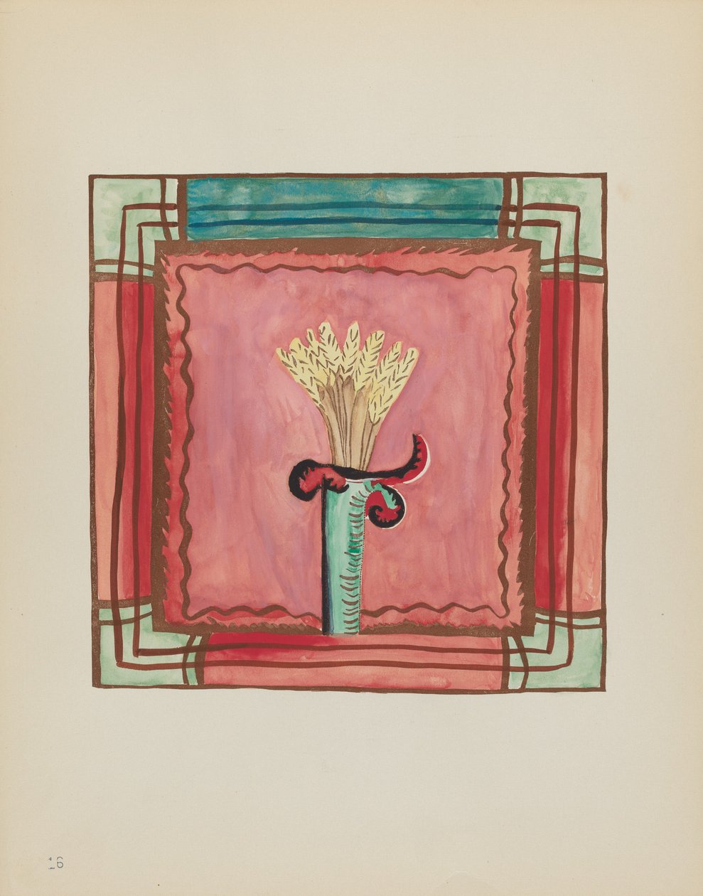 Tafel 16: Altarplatte: Aus dem Portfolio "Spanische Kolonialdesigns von New Mexico" von American 20th Century