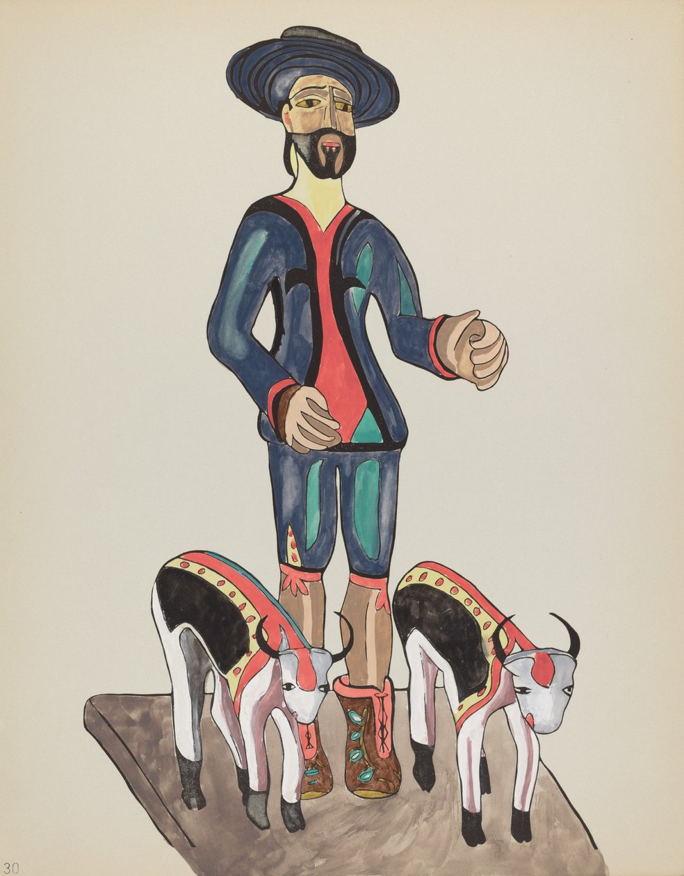 Tafel 30: Heiliger Isidor: Aus dem Portfolio "Spanische Kolonialdesigns von New Mexico" von American 20th Century
