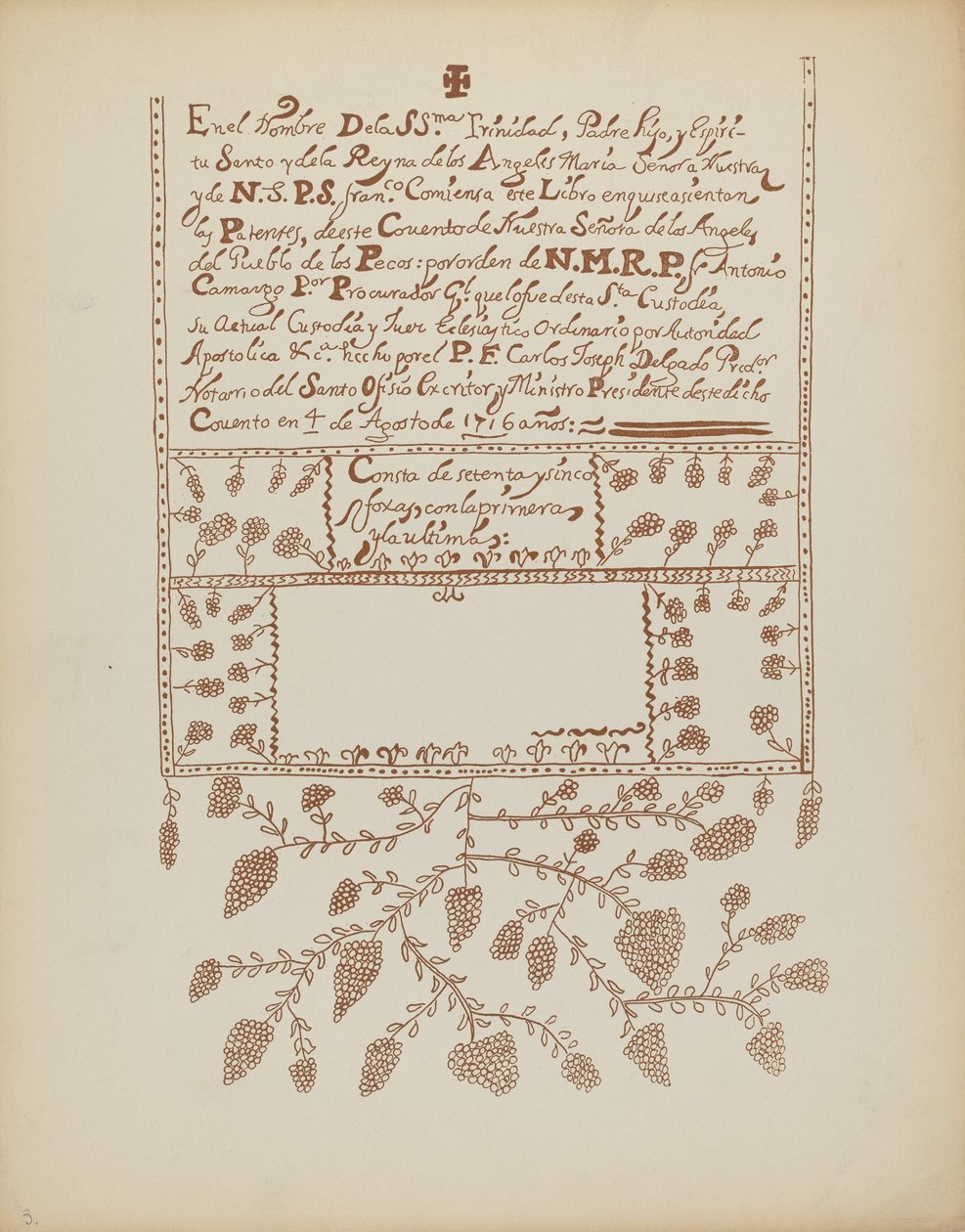 Teller 3: Pecos-Buch der Visitations: Aus dem Portfolio "Spanische Kolonialdesigns von New Mexico" von American 20th Century