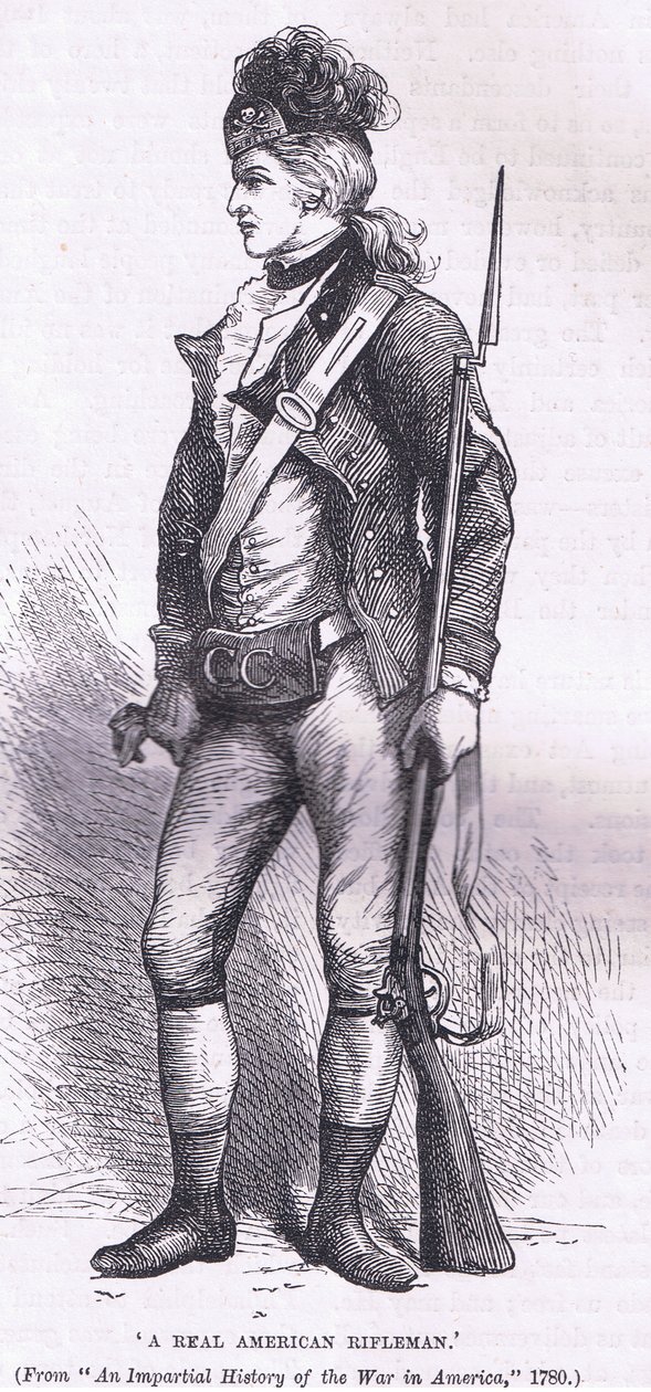 Ein echter amerikanischer Scharfschütze, Illustration aus Cassells Geschichte der Vereinigten Staaten, veröffentlicht von Cassell, Petter & Galpin, ca. 1900 von American English school