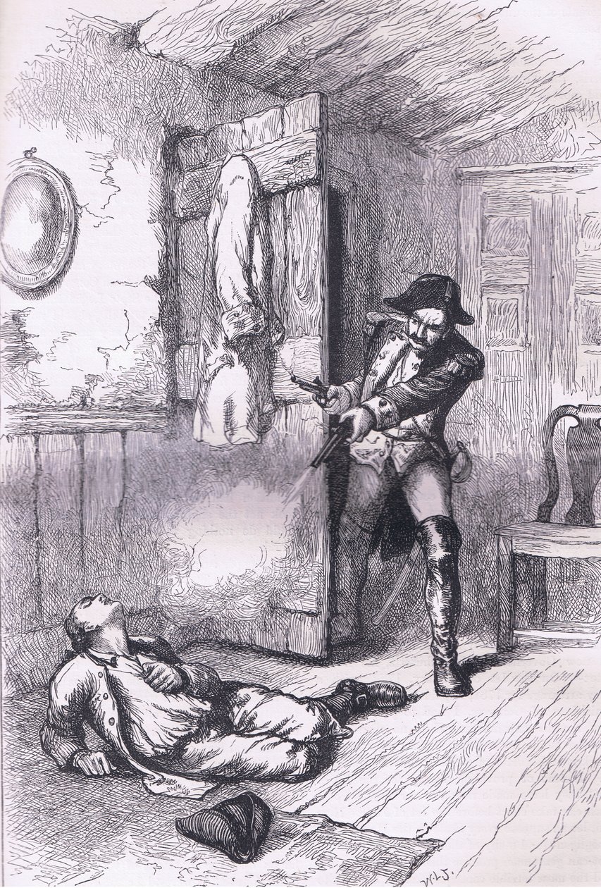 Fannings Gräueltat: Mord an einem amerikanischen Pflanzer, Illustration aus Cassells Geschichte der Vereinigten Staaten, veröffentlicht von Cassell, Petter & Galpin, ca. 1900 (Litho) von American English school