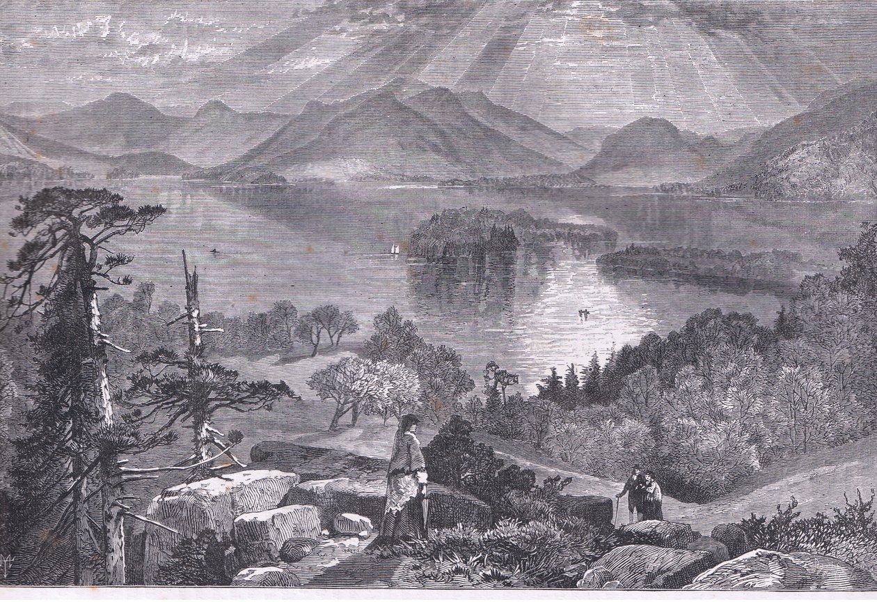 Long Island, Lake George, Illustration aus Cassells Geschichte der Vereinigten Staaten, veröffentlicht von Cassell, Petter & Galpin, ca. 1900 (Litho) von American English school
