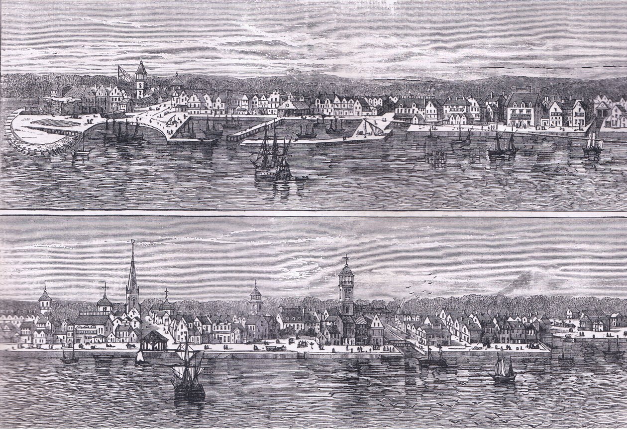 New York Mitte des 19. Jahrhunderts, Illustration aus Cassells Geschichte der Vereinigten Staaten, veröffentlicht von Cassell, Petter & Galpin, ca. 1900 von American English school