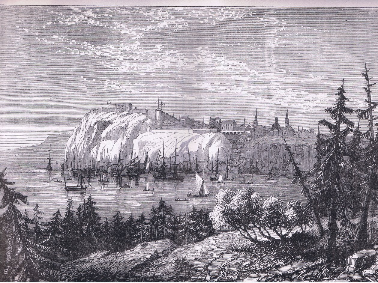 Blick auf Quebec, Illustration aus Cassells Geschichte der Vereinigten Staaten, veröffentlicht von Cassell, Petter & Galpin, ca. 1900 von American English school
