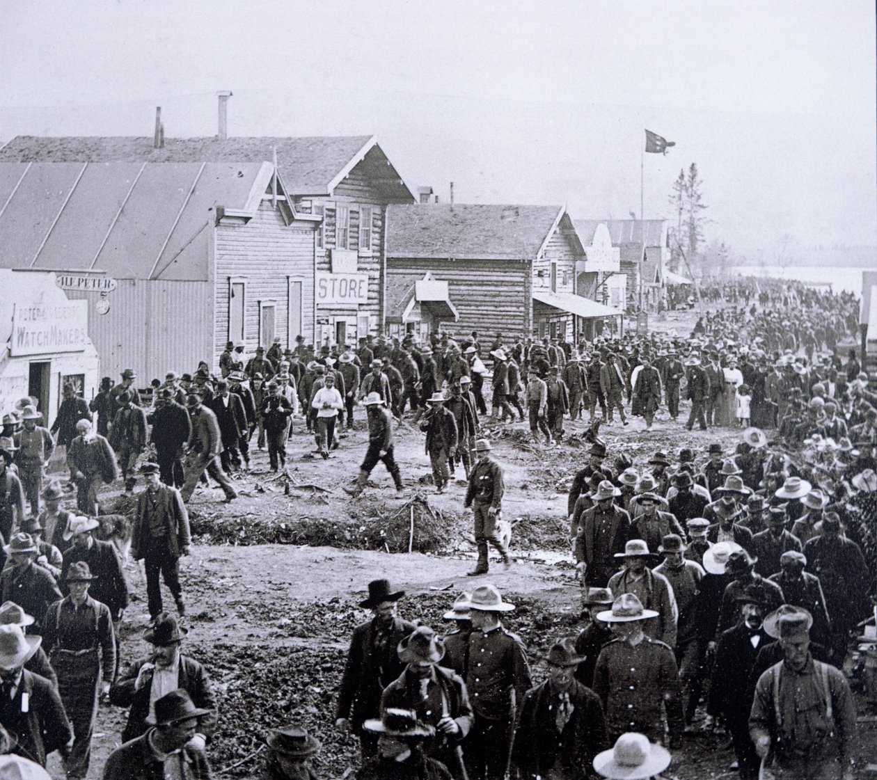 Dawson City während des Klondike-Goldrauschs (1897-98) 1898 von American Photographer