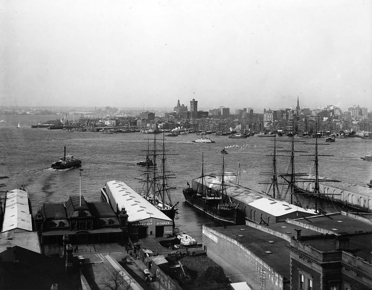 Panorama des New Yorker Hafens, vor 1900 von American Photographer