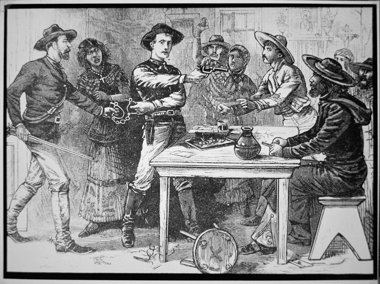 Texas Rangers verhaften einen mexikanischen Gesetzlosen, ca. 1880 von American Photographer