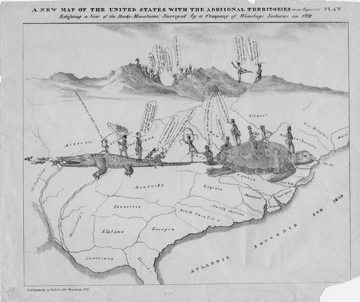 Eine neue Karte der Vereinigten Staaten mit den zusätzlichen Territorien auf einem verbesserten Plan von American School