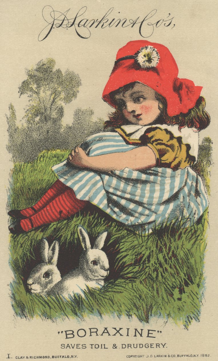 Werbung für J. D. Larkin & Cos Boraxine, 1882 von American School