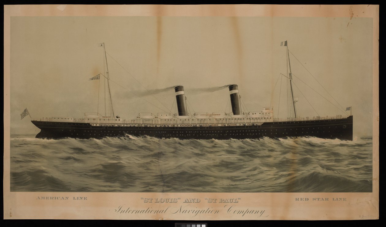 American Line St Louis und St Paul Red Star Line International Navigation Company von American School
