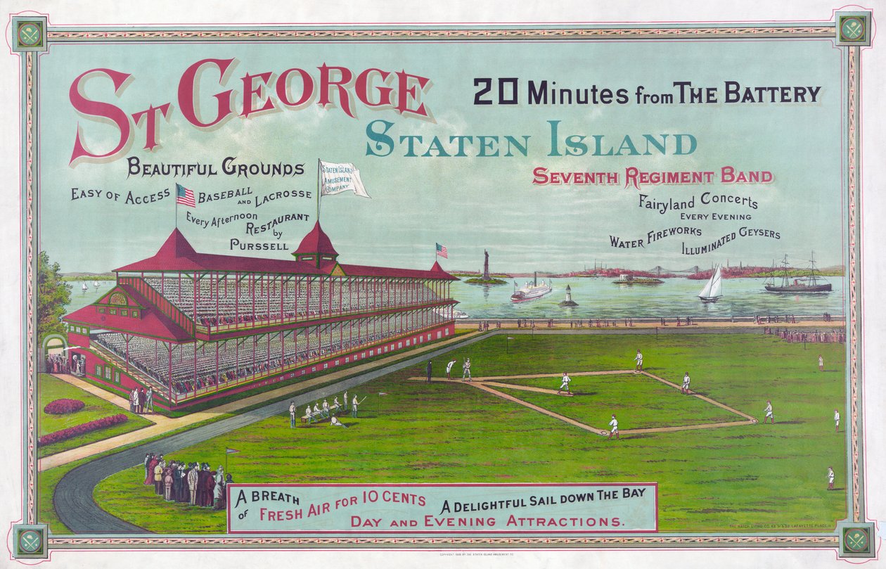 Baseballfeld im St. George Park, Staten Island von American School