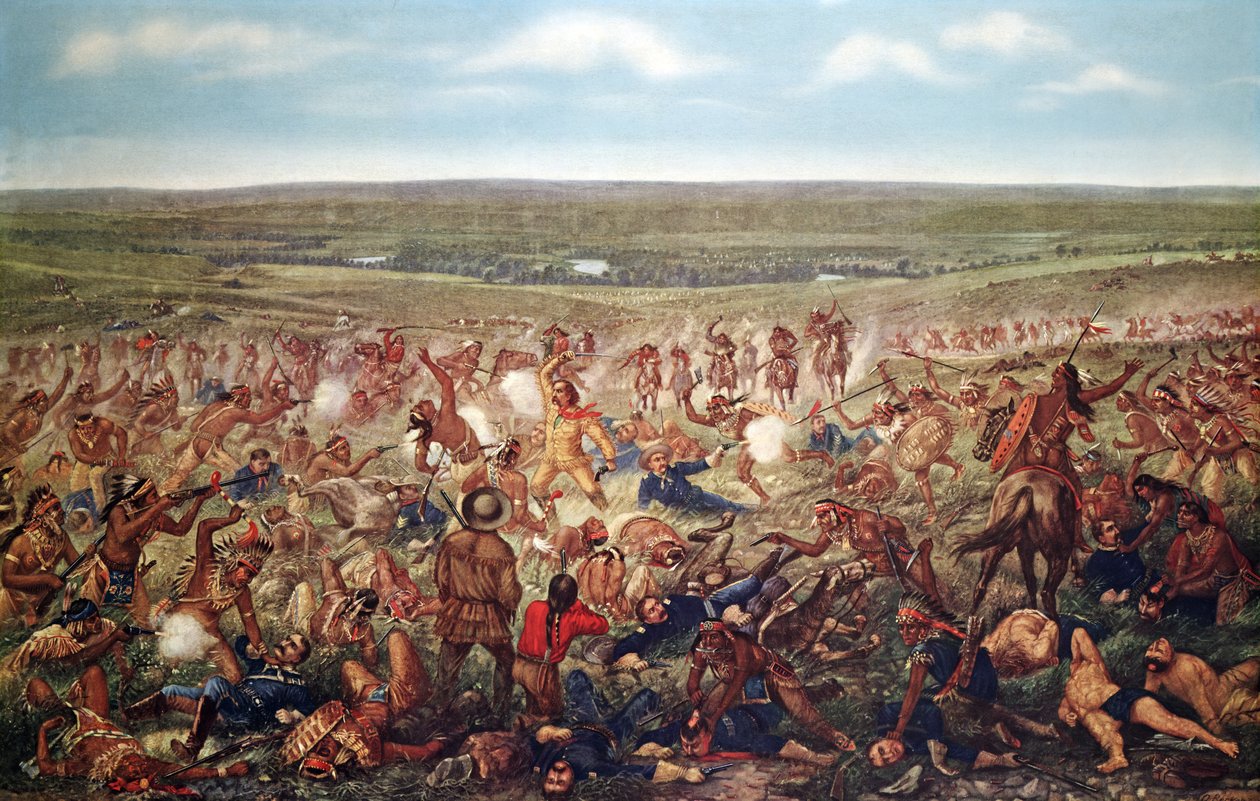 Schlacht am Little Big Horn, Juni 1876 von American School