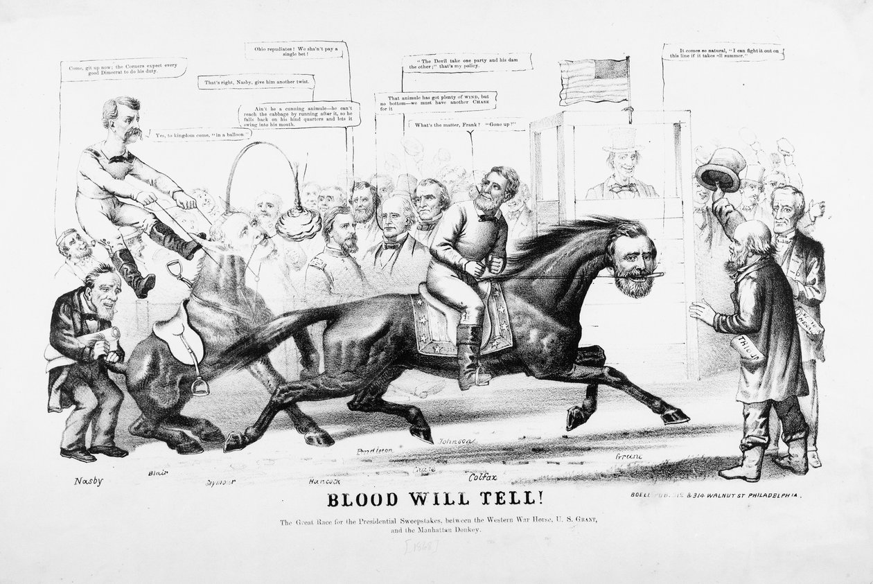 Blut wird erzählen, politische Karikatur von American School