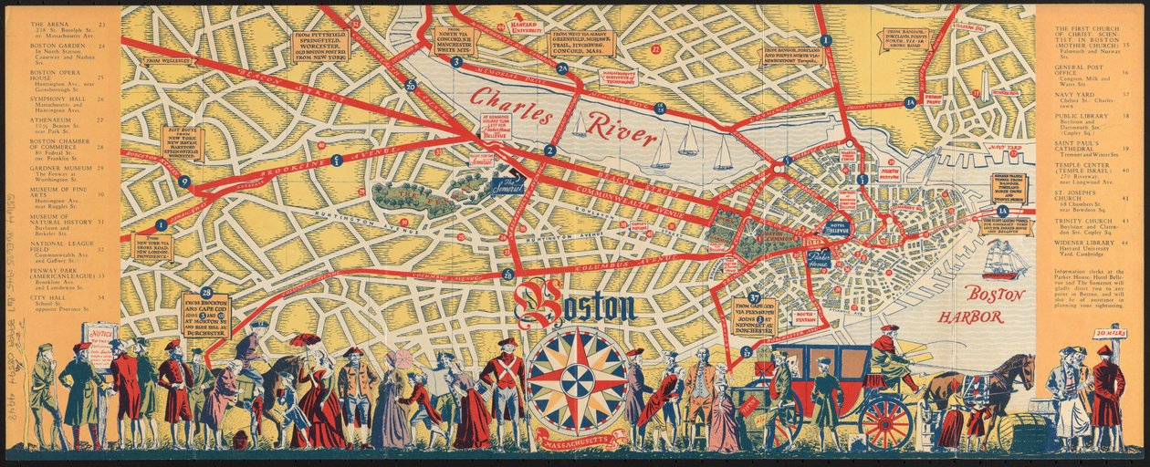 Boston ist eine durchstöbernde Stadt: Was zu sehen und wie man seinen Besuch genießen kann, ca. 1935-45 von American School