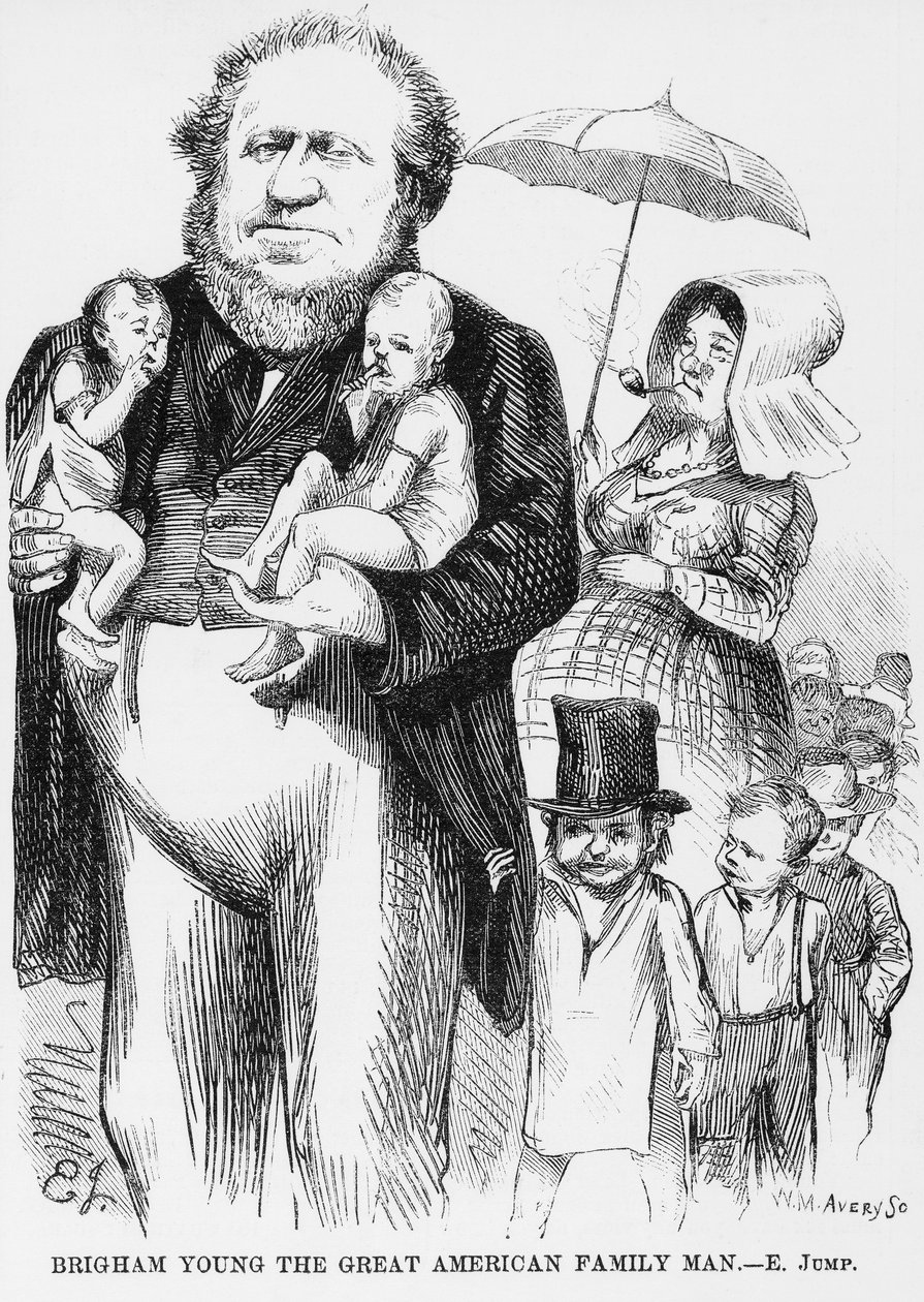 Brigham Young (1801-77) der große amerikanische Familienvater von American School