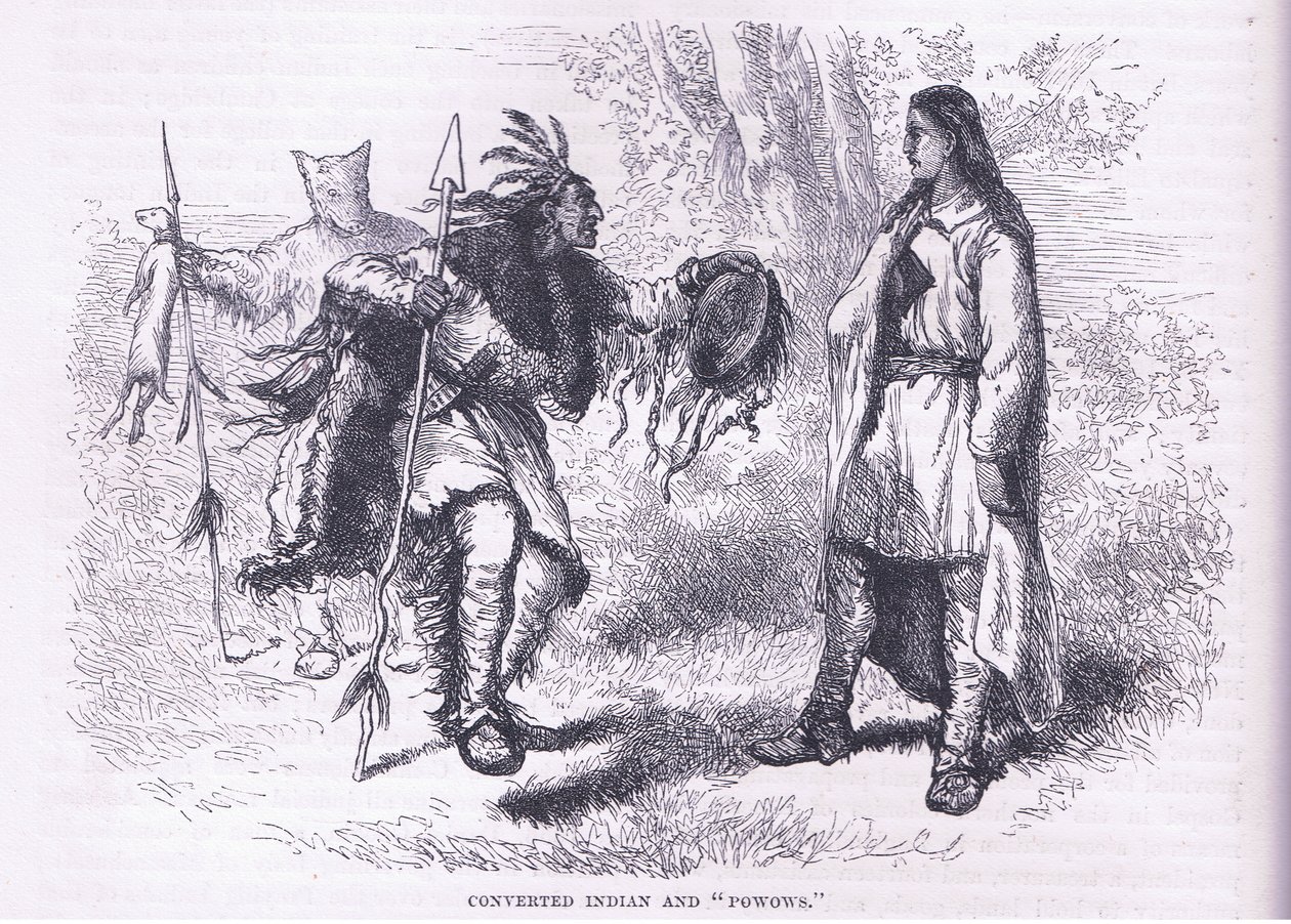 Bekehrte Indianer "Powows" 1695, Illustration aus Cassell