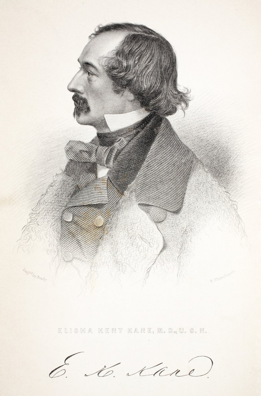 Elisha Kent Kane, Illustration aus The second Grinnell Expedition in Search of Sir John Franklin... von American School