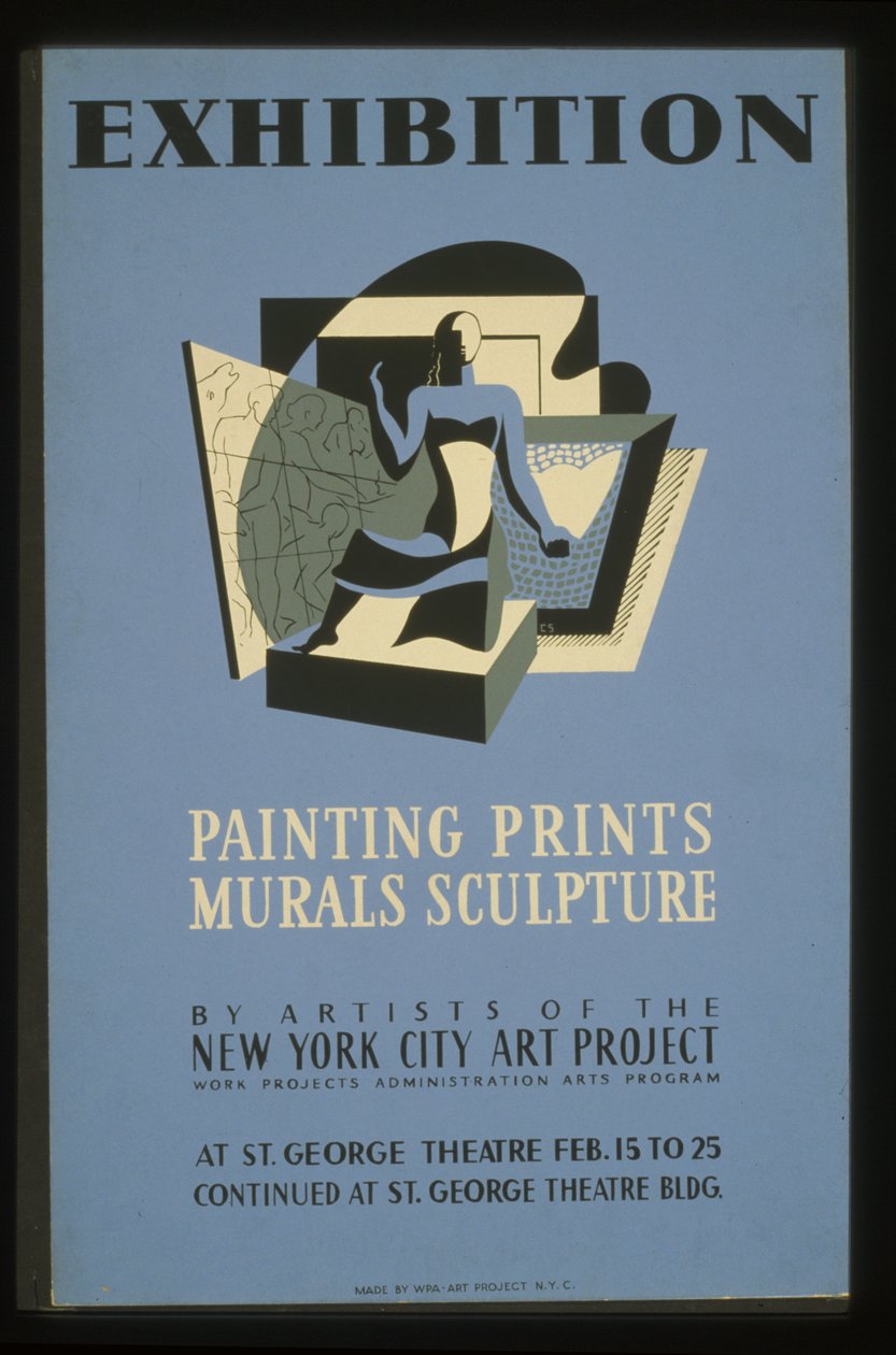 Ausstellung von Gemälden, Drucken, Wandmalereien und Skulpturen von Künstlern des New York City Art Project von American School