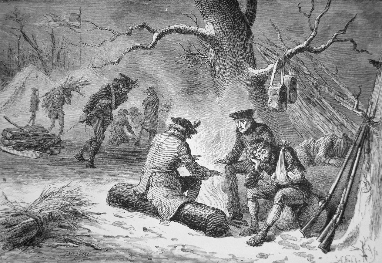 George Washingtons Soldaten in Valley Forge, Winter 1777-78 von American School
