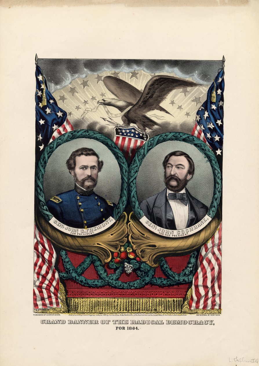 Großes Banner der radikalen Demokratie, 1864 von American School