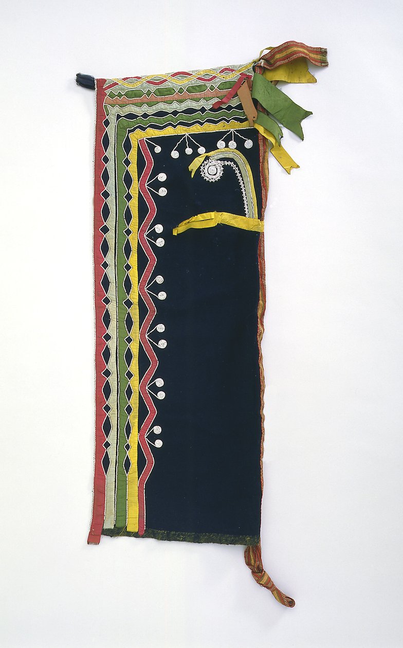 Kapuzenmantel, Chippewa, ca. 1840 (Wolle, Glasperlen & Seidenband) von American School