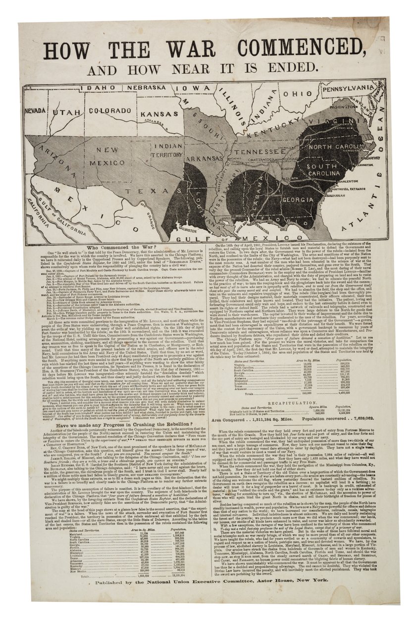 Wie der Krieg begann und wie nah er zu Ende ist, 1. Oktober 1864 von American School