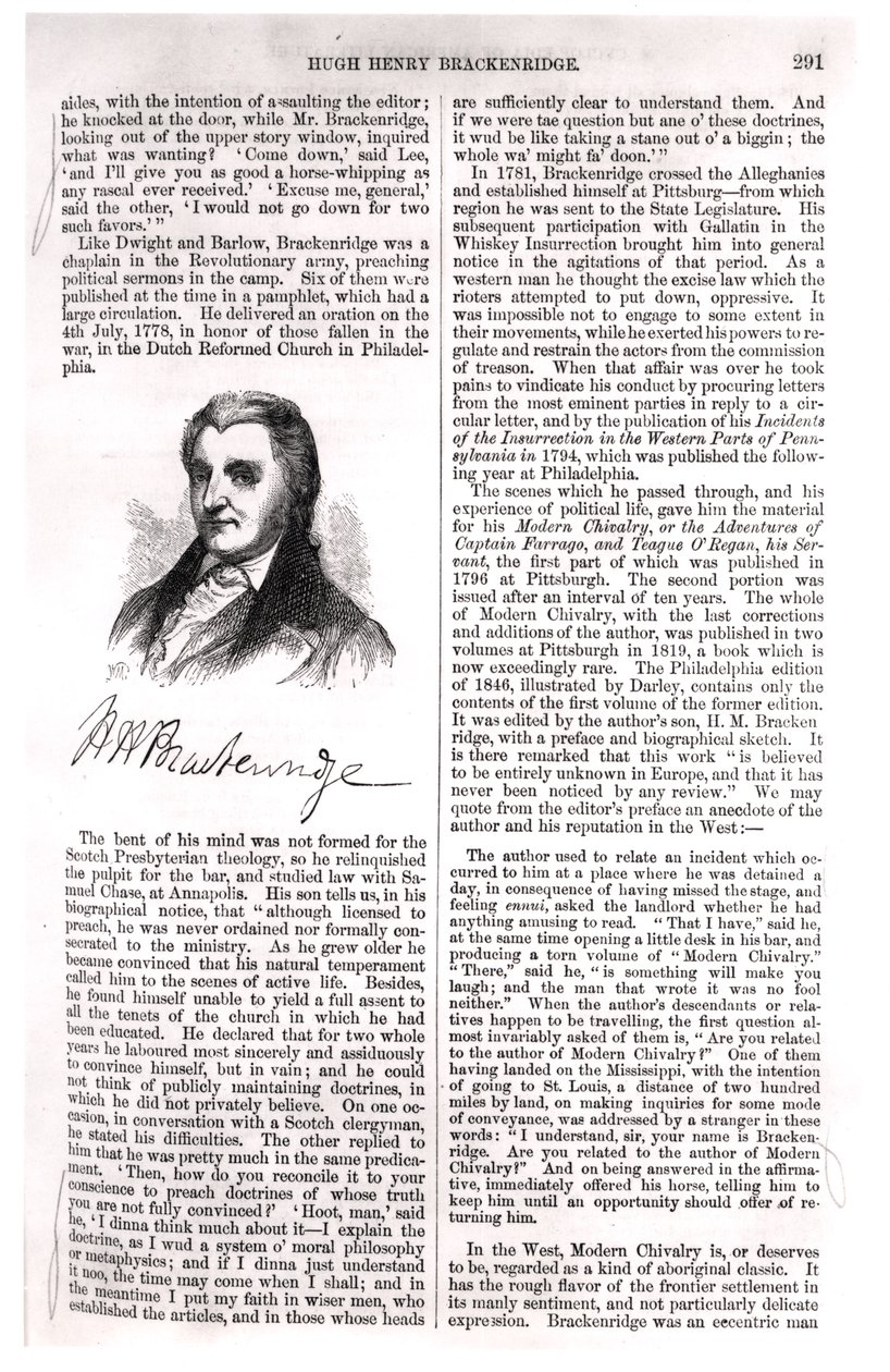 Hugh Henry Brackenridge (1748-1816) aus 