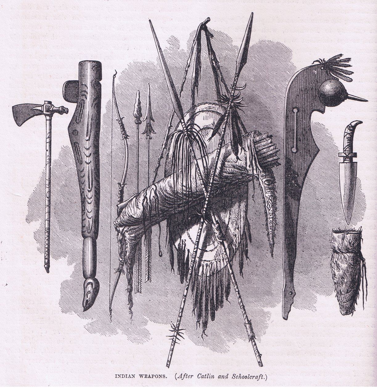 Indische Waffen, Illustration aus Cassell