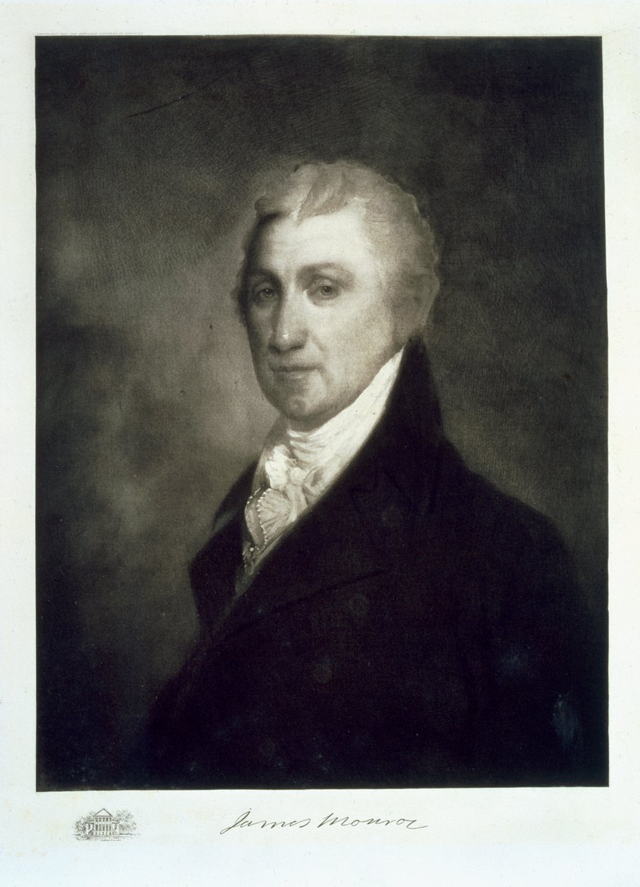 James Monroe, 5. Präsident der Vereinigten Staaten von Amerika, veröffentlicht 1901 (Photogravur) von American School