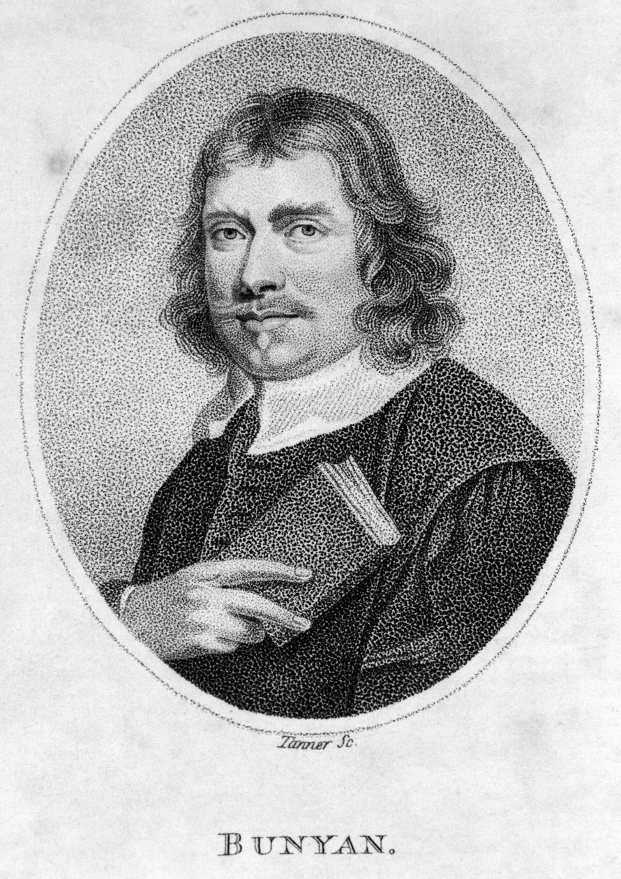 John Bunyan (1628-88), Frontispiz zu Pilgrims Progress, 1805 von American School