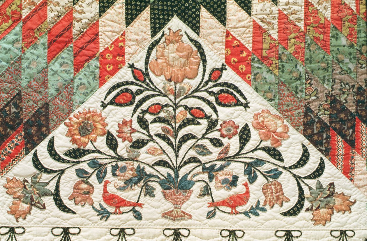 Lone-Star-Muster-Quilt, ca. 1850 (Baumwolle) von American School