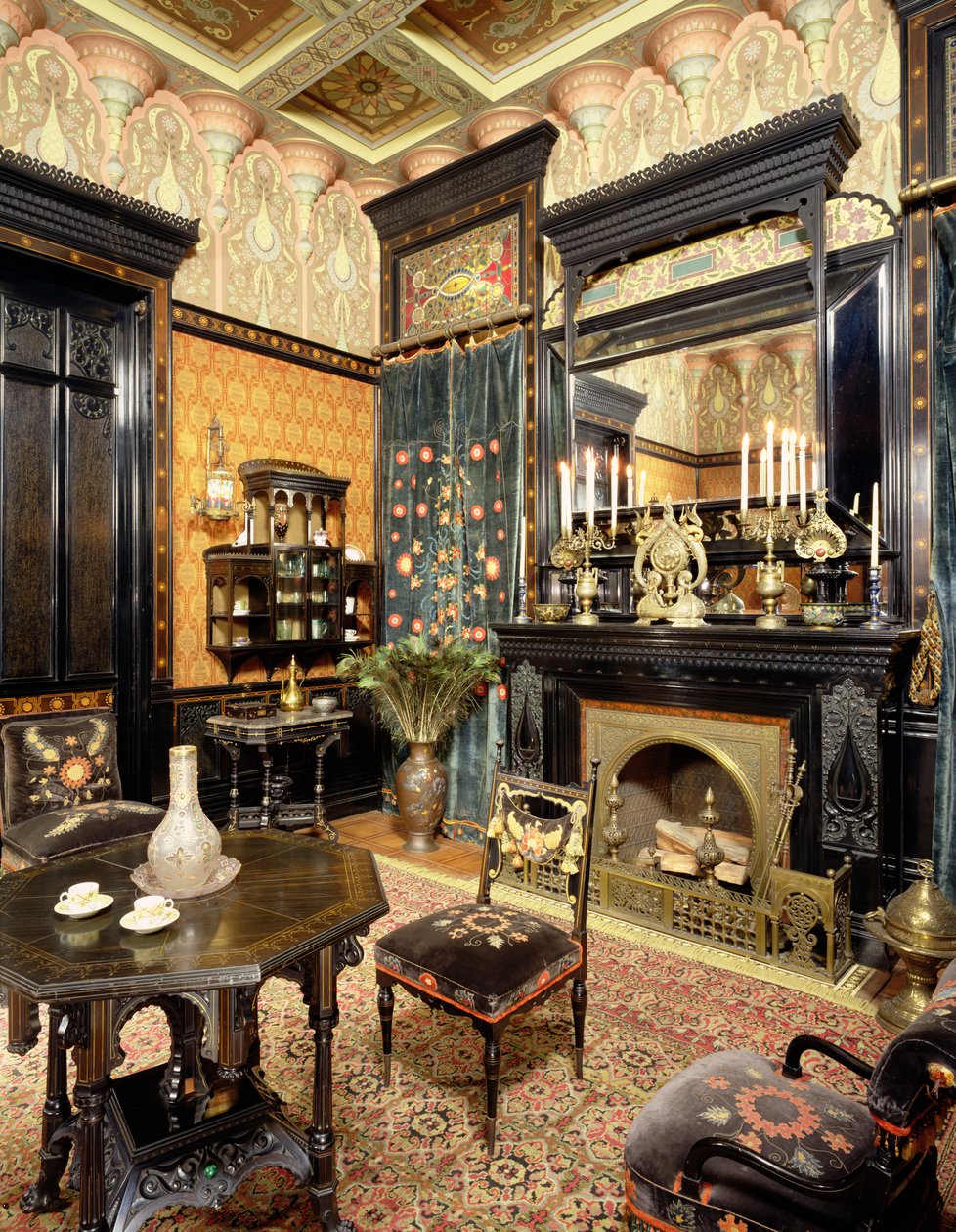 Maurisches Rauchzimmer, Das John D. Rockefeller Haus, ca. 1864-81 von American School