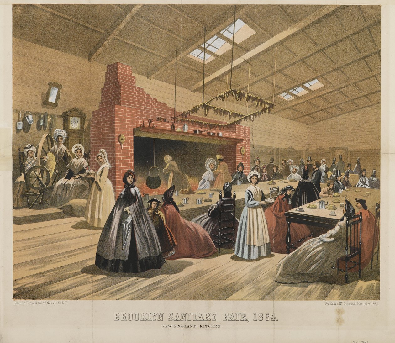 New England Küche, Brooklyn Sanitary Fair, 1864 von American School