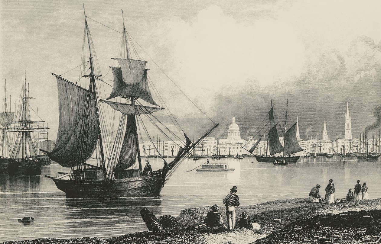 New Orleans in Louisiana, Gravur, Vereinigte Staaten von Amerika von American School
