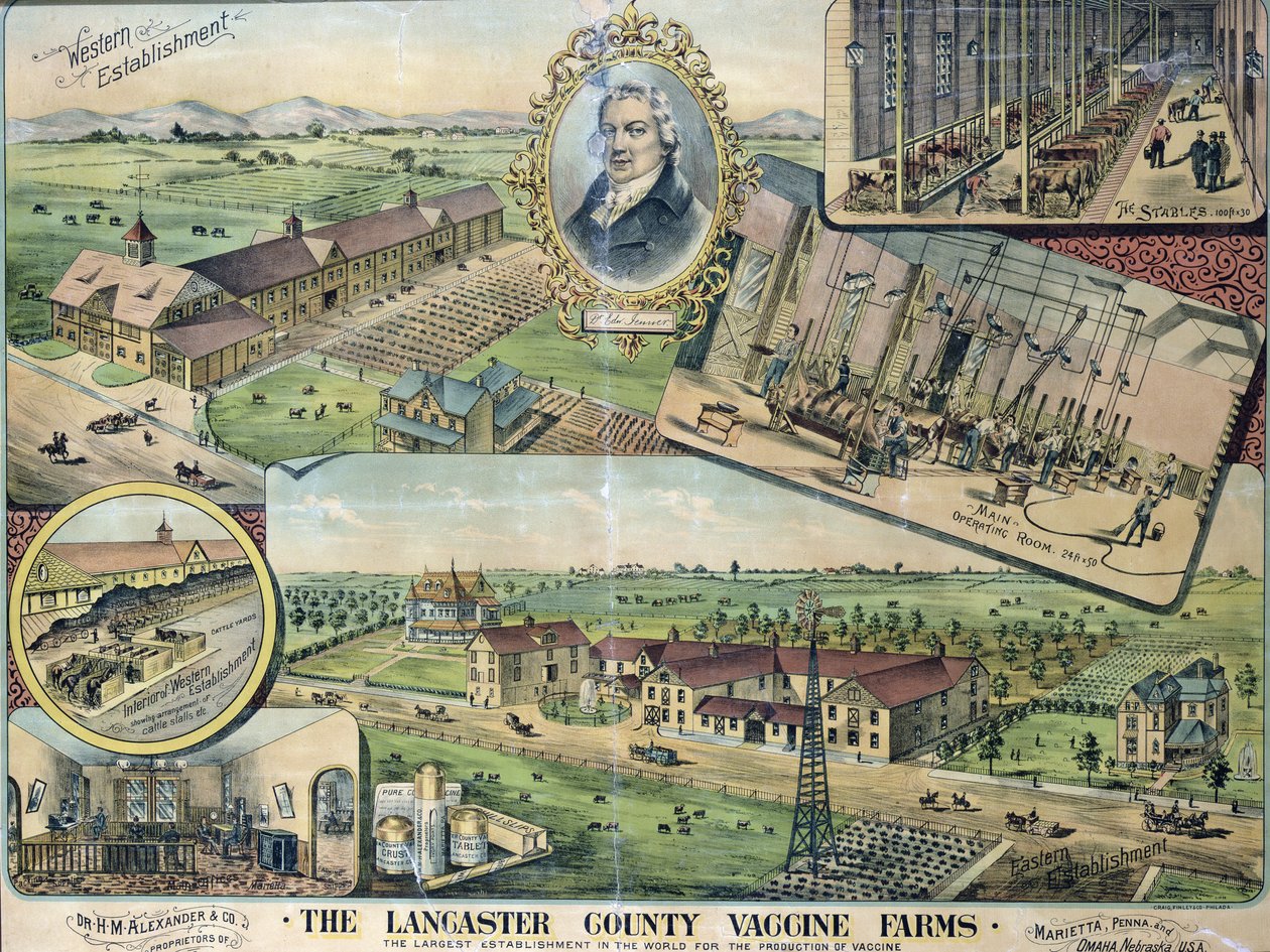 Plan der Lancaster County Vaccine Farms, Nebraska von American School