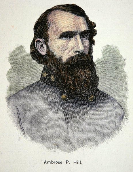 Porträt von General Ambrose P. Hill (Farblithografie) von American School