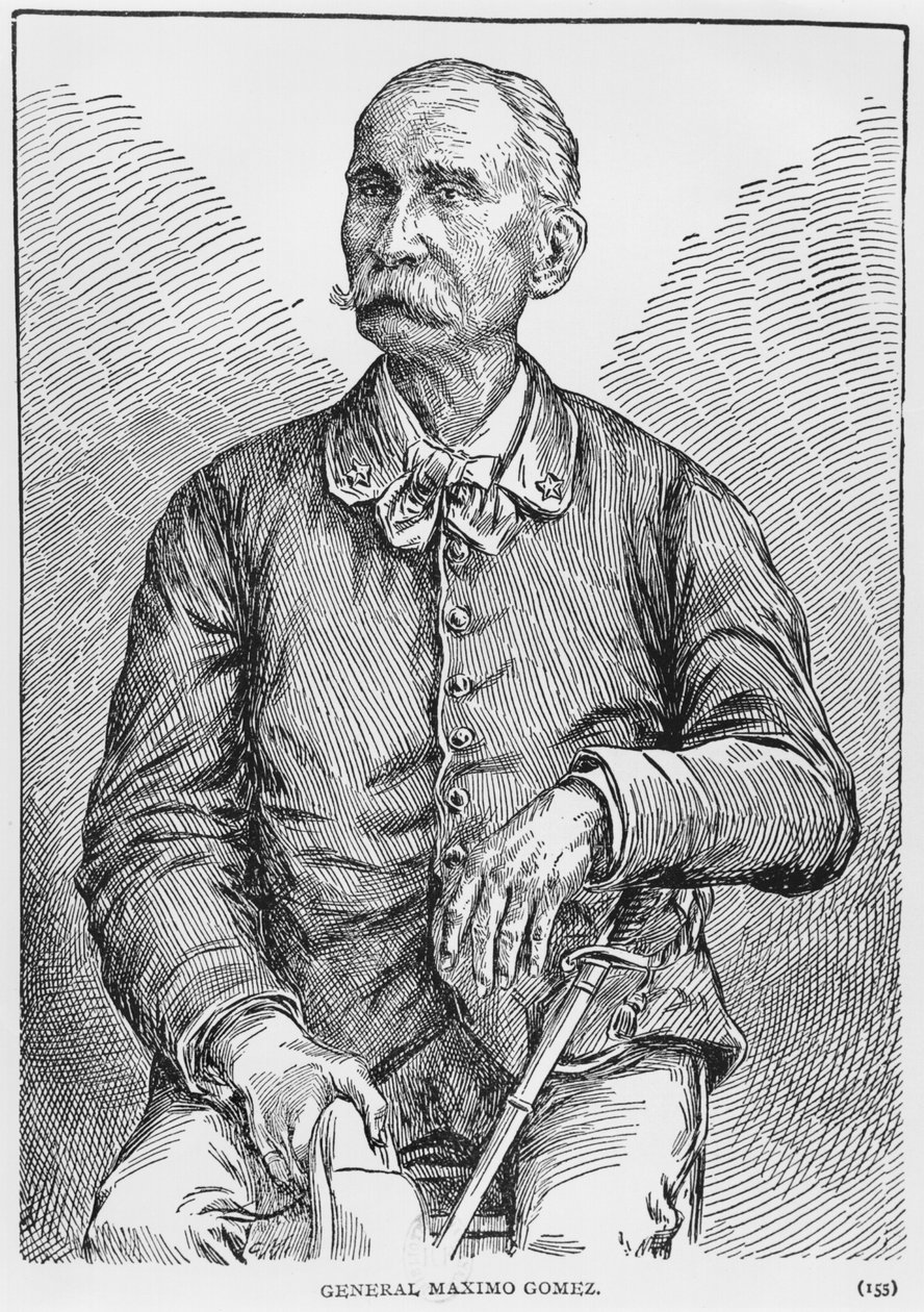 Porträt von General Maximo Gomez (1836-1905) aus The Story of Cuba von Murat Halstead, veröffentlicht 1898 von American School