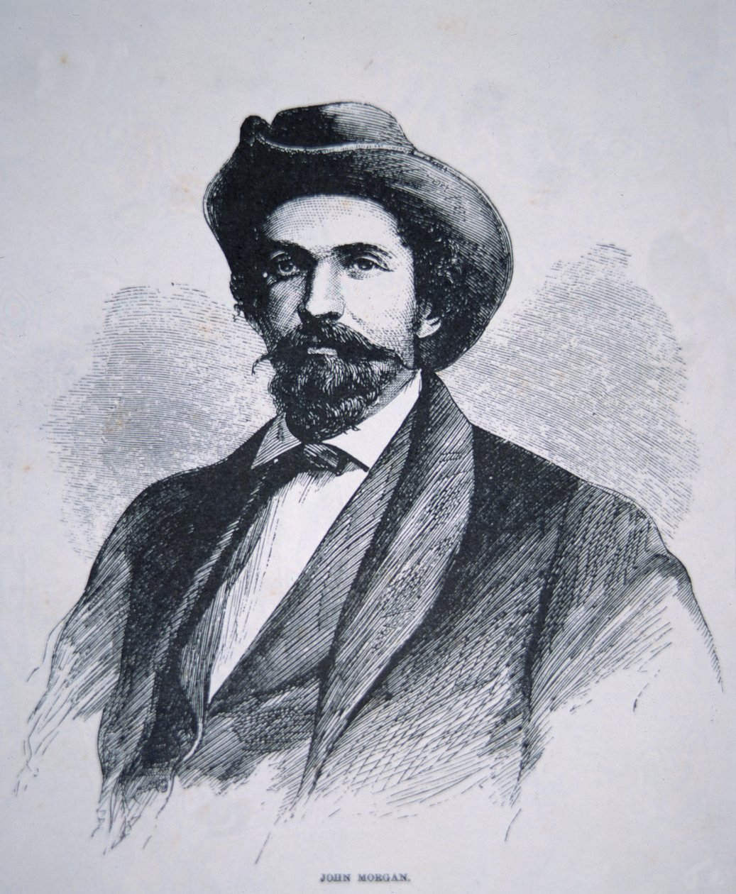 Porträt von John Hunt Morgan (1825-64) von American School