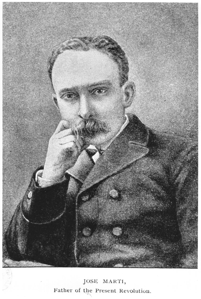 Porträt von Jose Marti (1853-95) aus The Story of Cuba von Murat Halstead, veröffentlicht 1898 von American School