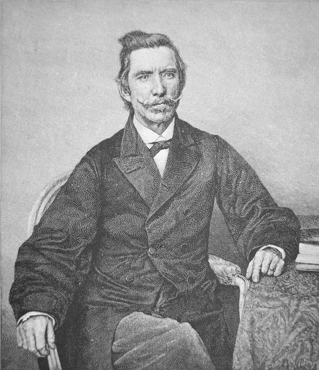 Porträt von Konteradmiral Semmes (1809-77), Kapitän des konföderierten Räuberschiffs Alabama von American School