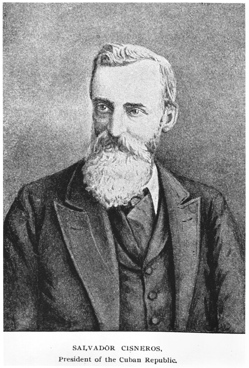 Porträt von Salvador Cisneros Betancourt (1828-1914) aus The Story of Cuba von Murat Halstead, veröffentlicht 1898 von American School
