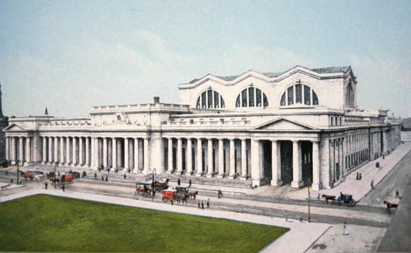 Postkarte der Pennsylvania Station, New York City von American School