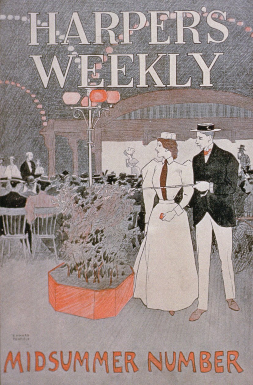 Plakat für Harpers Weekly, Mittsommerausgabe von American School