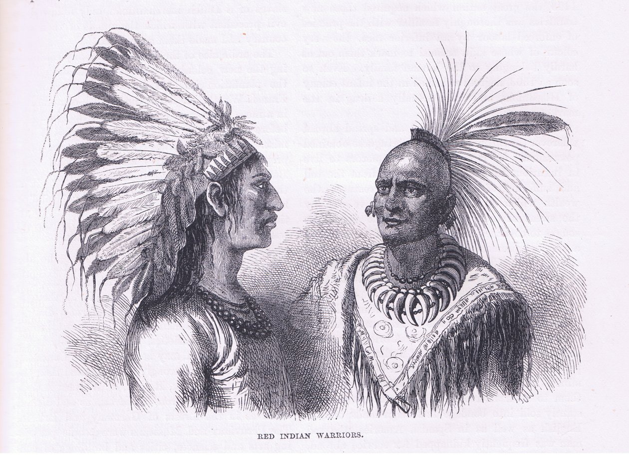 Rote Indianerkrieger, Illustration aus Cassell