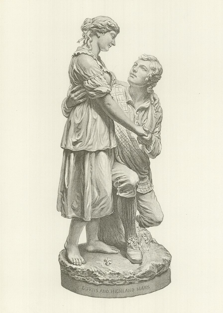 Robert Burns und Highland Mary (Gravur) von American School
