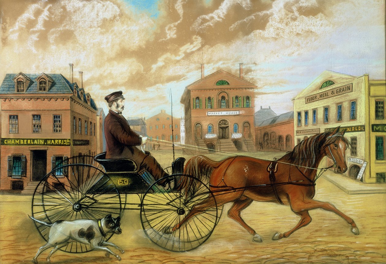 Samuel Chamberlain auf dem Marktplatz, Salem von American School
